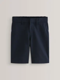 Shorts|Next - Schoolshorts zonder plooien (3-14jr) Marineblauw