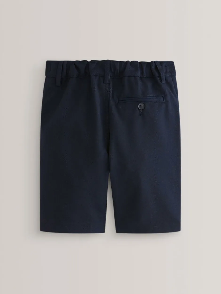 Shorts|Next - Schoolshorts zonder plooien (3-14jr) Marineblauw
