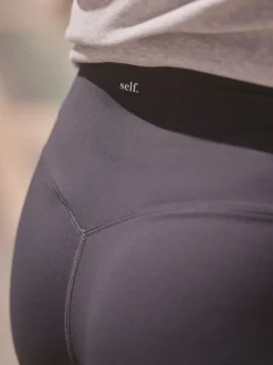 Sportkleding|Leggings En Joggingbroeken|self. Marineblauw - Legging met hoge taille