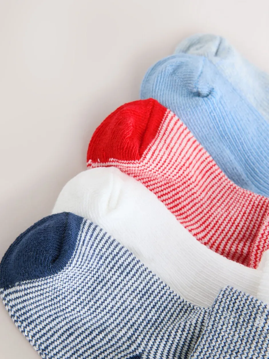 Sokken En Panty's|Sokken*Next - Set van 5 geborduurde sokken met omslag (0mnd-2jr) Marineblauw