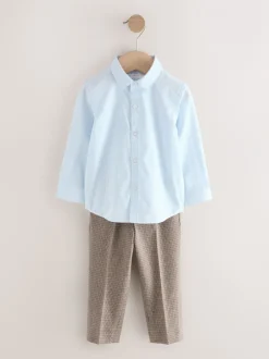 Sets En Combisets|Gelegenheidskleding*Next Marineblauw - Set van corduroy blazer, overhemd en broek (3mnd-9jr)