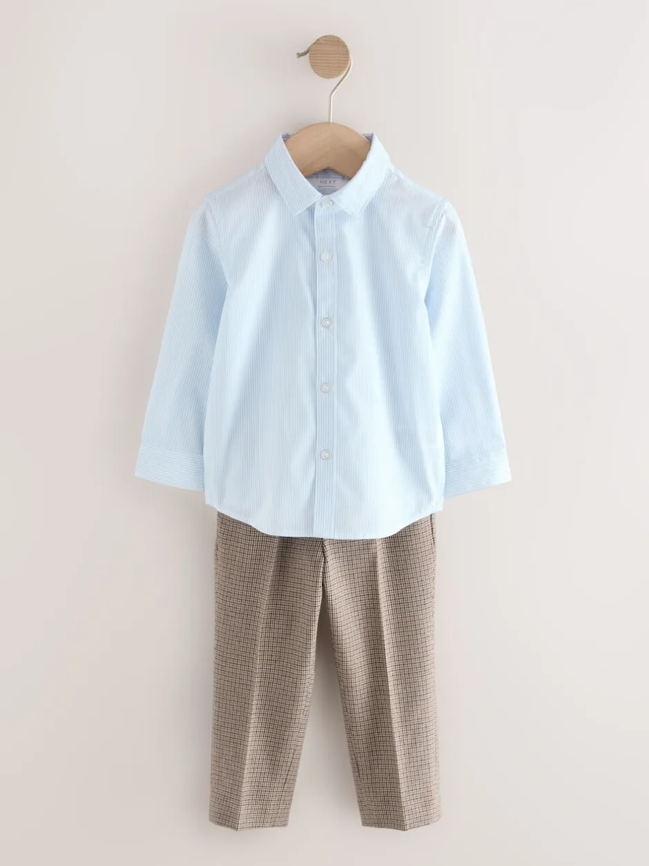 Sets En Combisets|Gelegenheidskleding*Next Marineblauw - Set van corduroy blazer, overhemd en broek (3mnd-9jr)