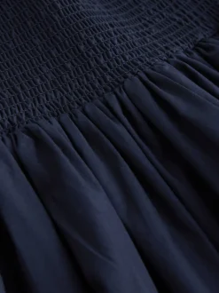 Rokken*Next - Shirred Maxi Skirt Marineblauw