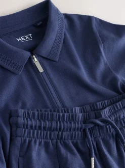 Shorts*Next - Short Sleeve Polo Shirt and Shorts Set (3-16yrs) Marineblauw