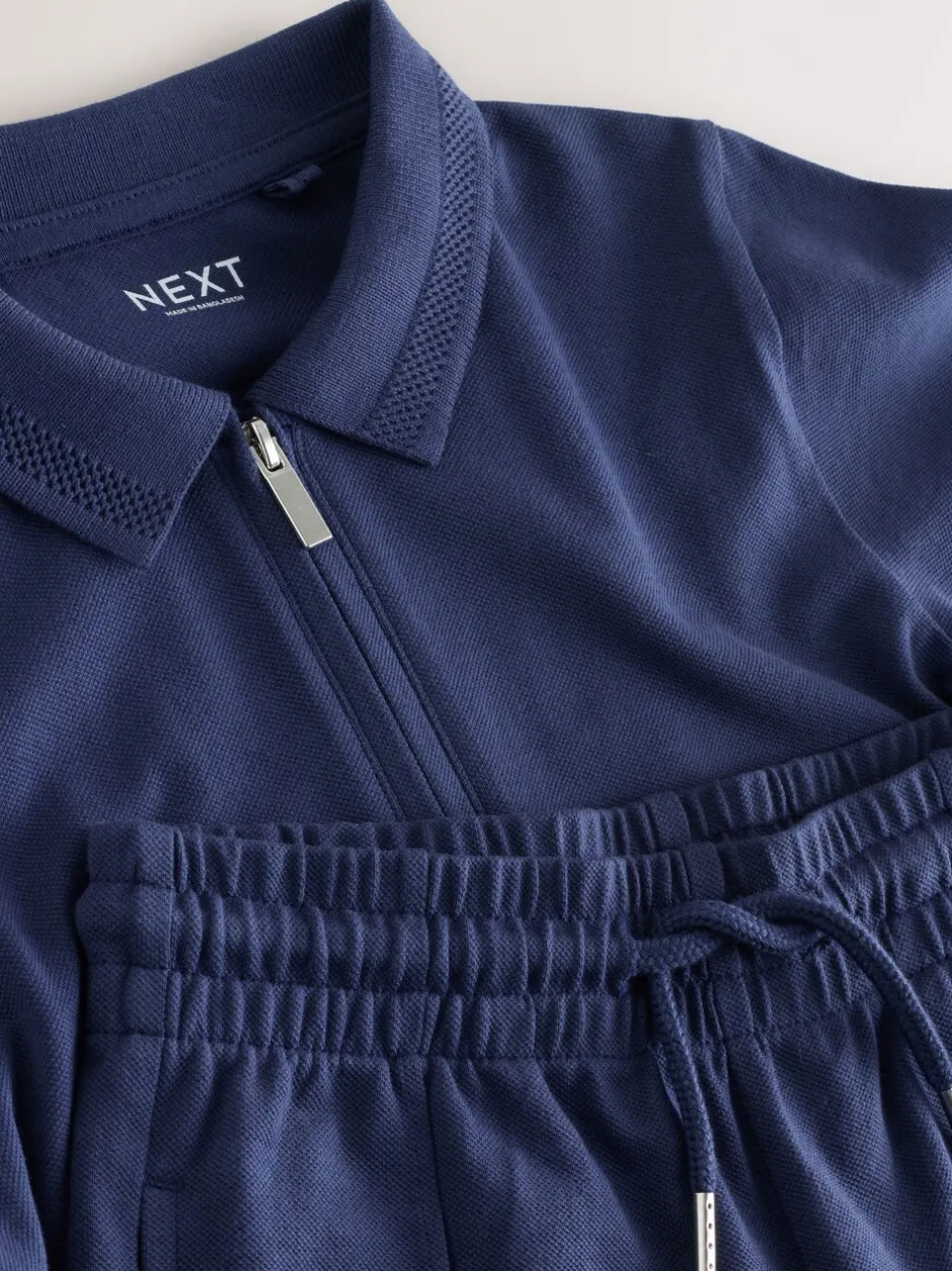 Shorts*Next - Short Sleeve Polo Shirt and Shorts Set (3-16yrs) Marineblauw