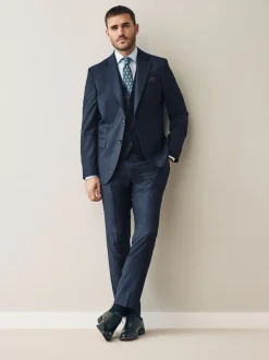 Vesten*Next - Signature Cerutti !00% Italian Wool Suit Waistcoat Marineblauw