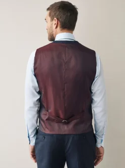 Vesten*Next - Signature Cerutti !00% Italian Wool Suit Waistcoat Marineblauw
