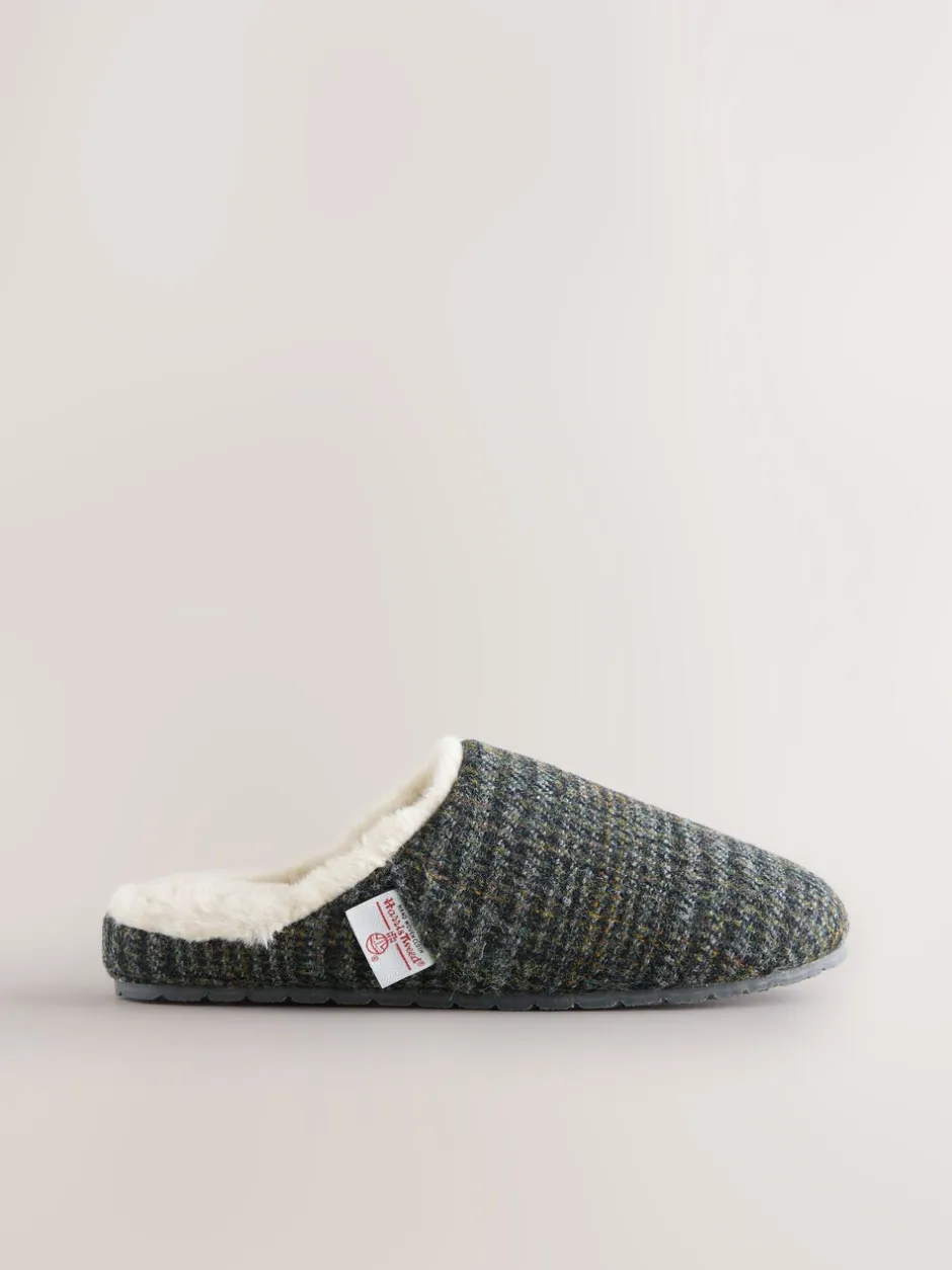 Pantoffels|Loungewear|Next Marineblauw - Signature Harris Tweed Mule Slippers