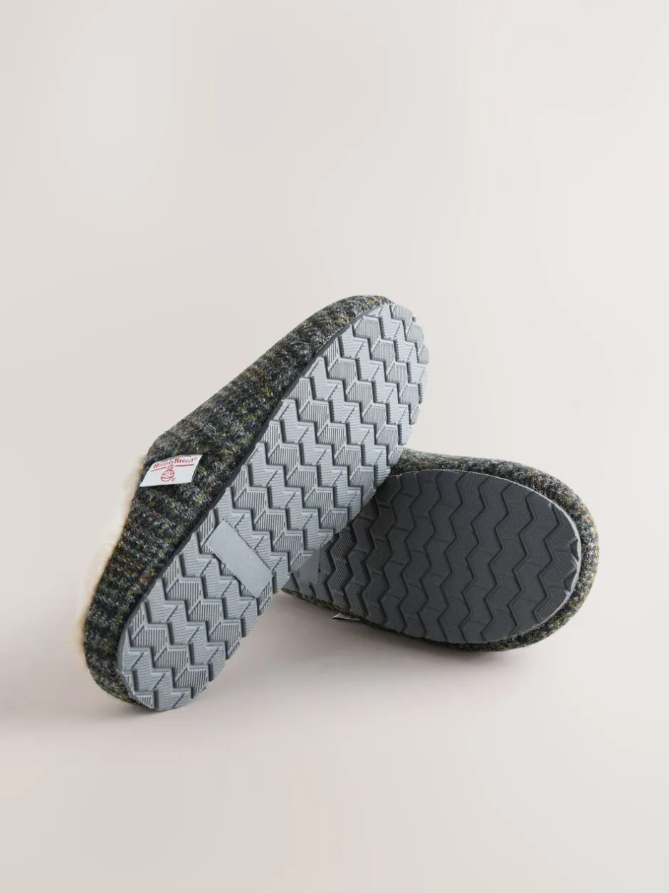 Pantoffels|Loungewear|Next Marineblauw - Signature Harris Tweed Mule Slippers
