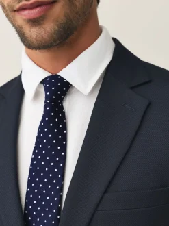 Stropdassen En Pochets*Next Marineblauw - Signature Silk Polka Dot Tie