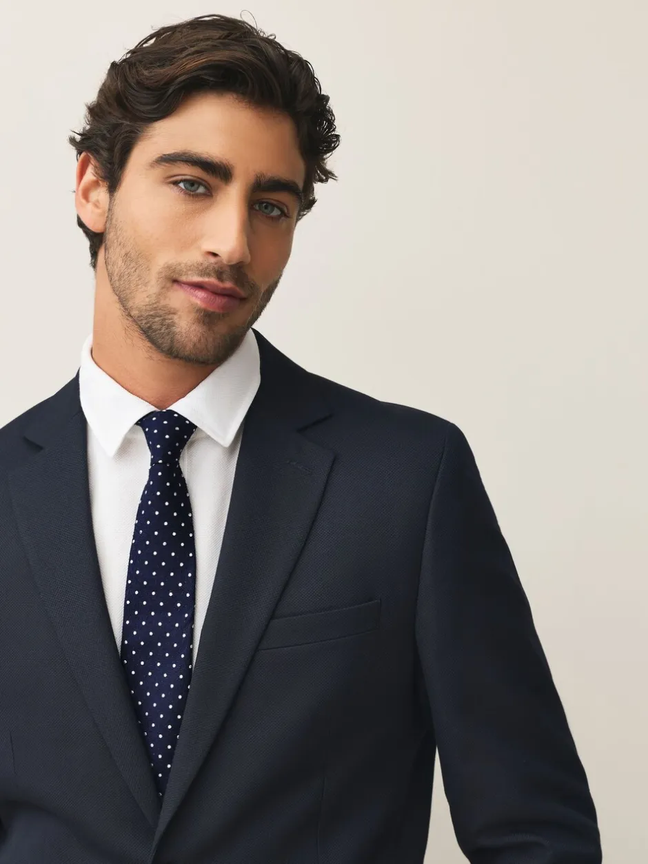 Stropdassen En Pochets*Next Marineblauw - Signature Silk Polka Dot Tie