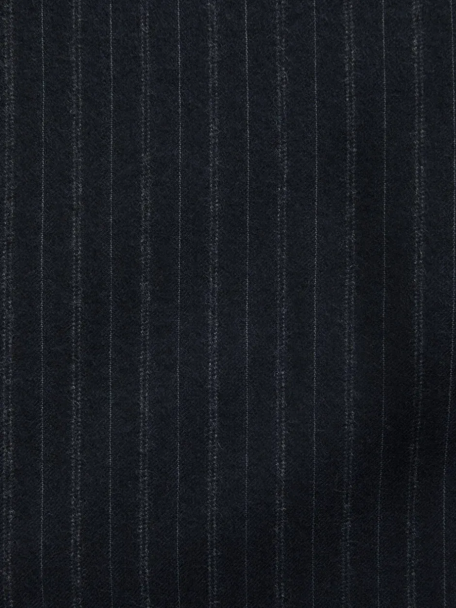 Pakken*Next Marineblauw - Signature Stripe Empire Mills British 100% Wool Suit Jacket