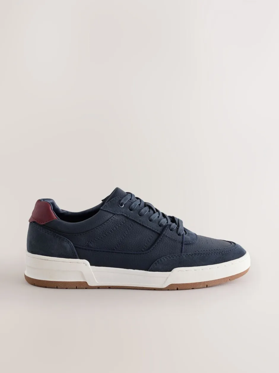 Sneakers*Next - Smart Casual Trainers with Suede Trim Marineblauw