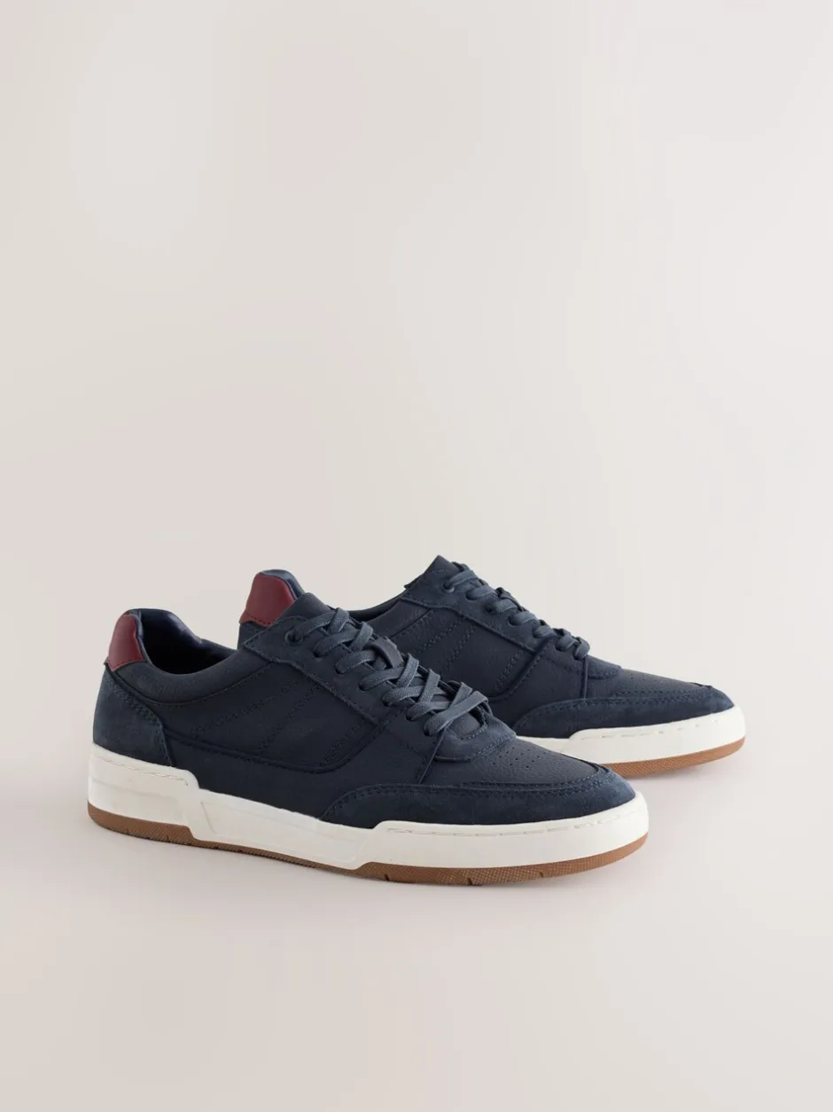 Sneakers*Next - Smart Casual Trainers with Suede Trim Marineblauw
