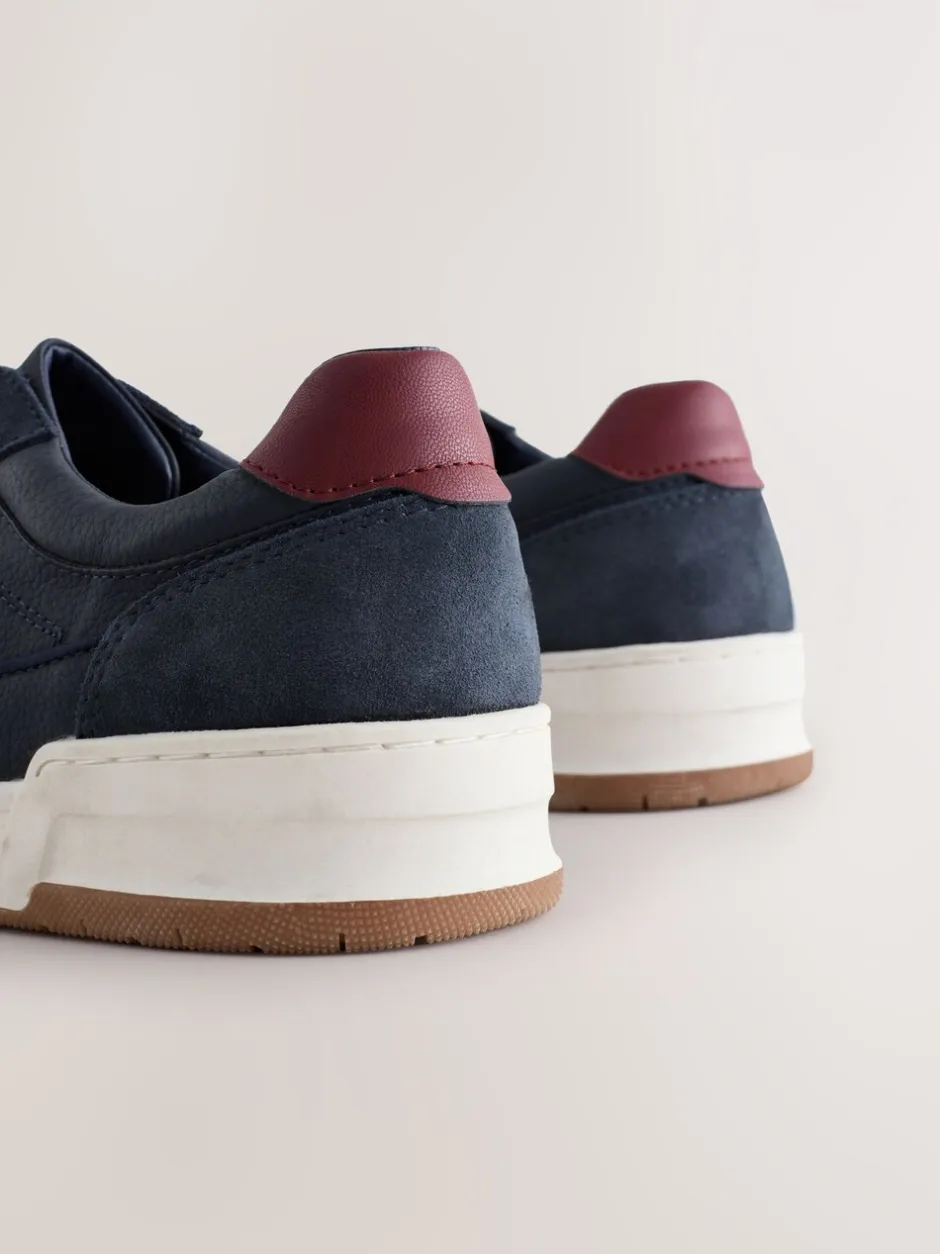 Sneakers*Next - Smart Casual Trainers with Suede Trim Marineblauw