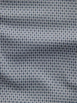 Formele Overhemden|Next Marineblauw - Smart Cotton Rich Trimmed Textured Shirt