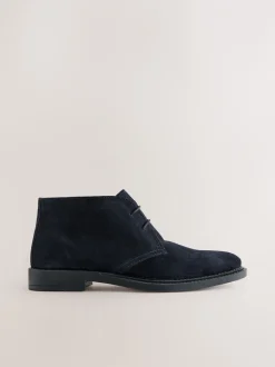 Boots|Next - Smart Suede Chukka Boots Marineblauw