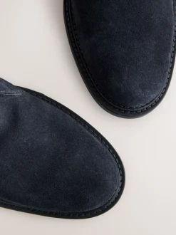 Boots|Next - Smart Suede Chukka Boots Marineblauw