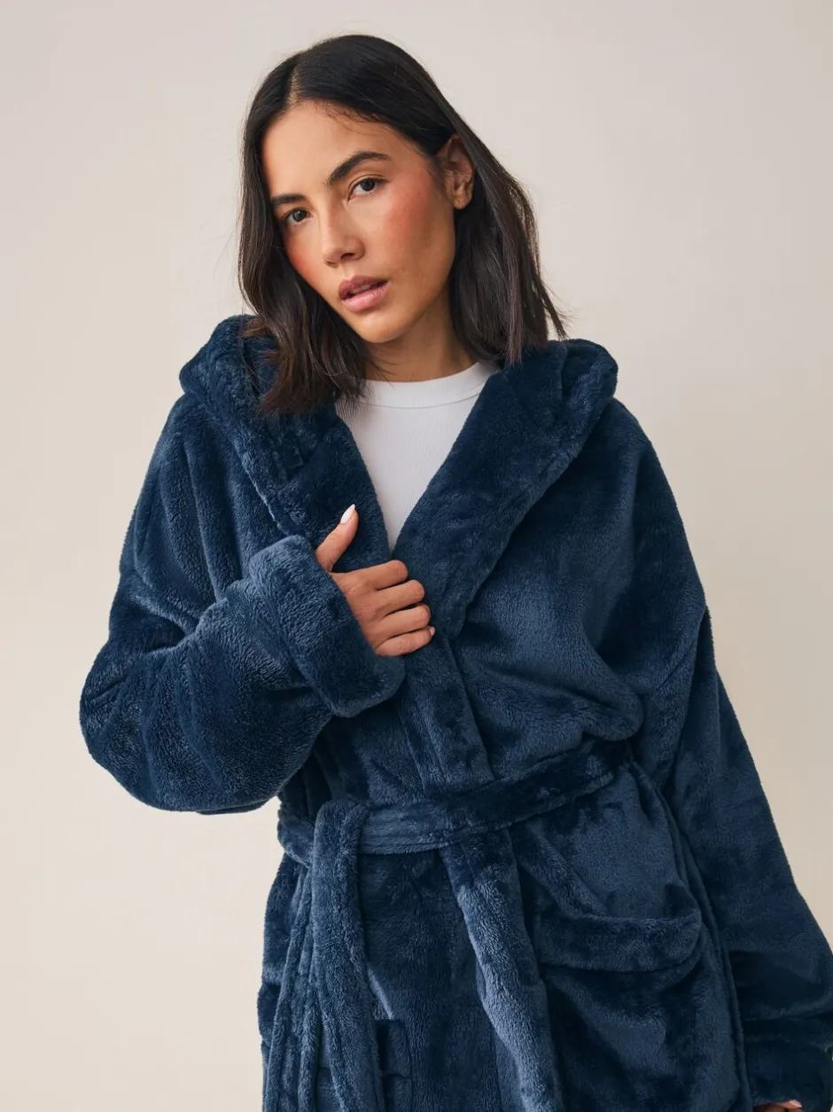 Badjassen|Alle Nacht- En Loungekleding*Next - Sneeuw kamerjas Marineblauw