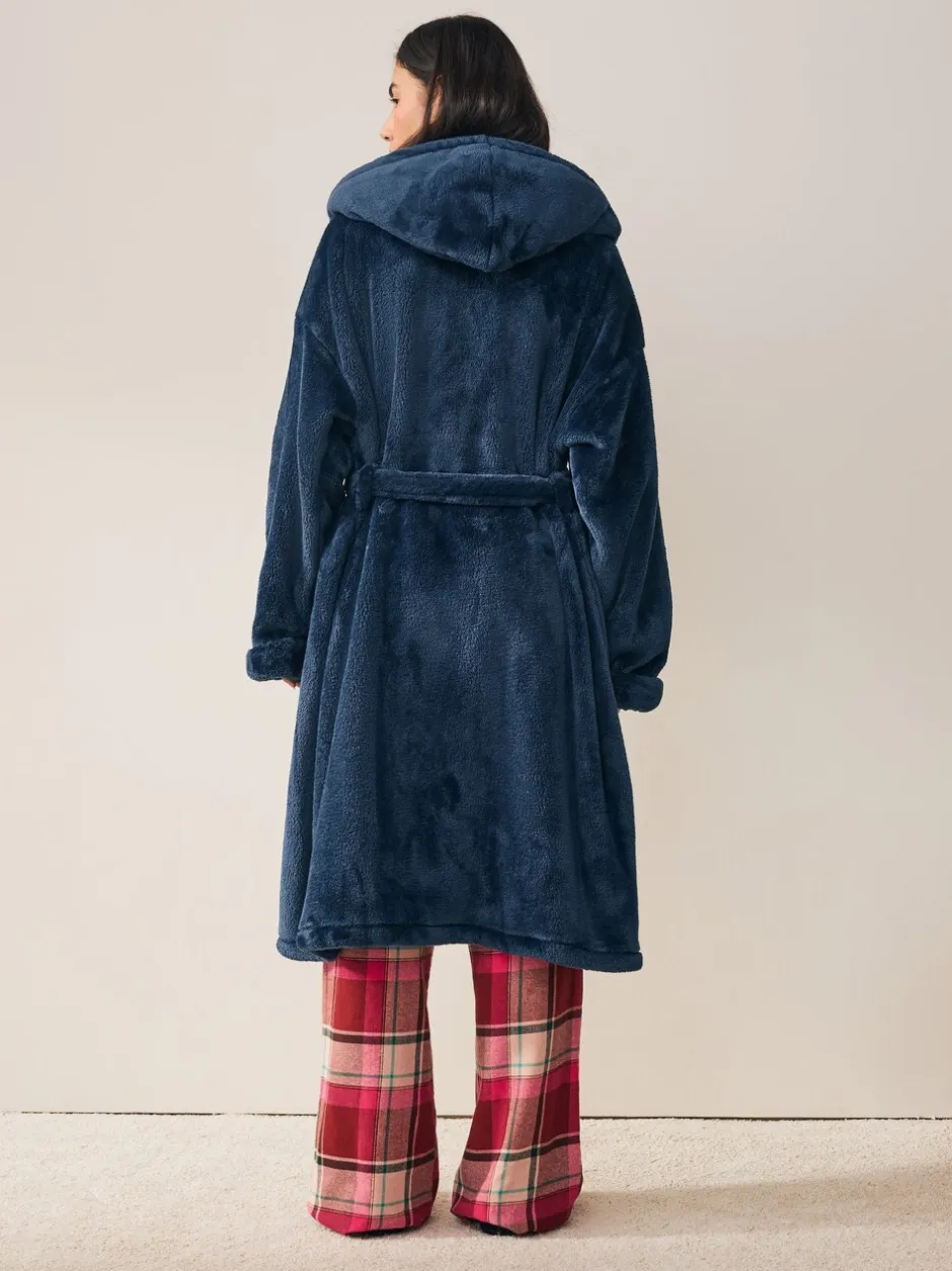 Badjassen|Alle Nacht- En Loungekleding*Next - Sneeuw kamerjas Marineblauw