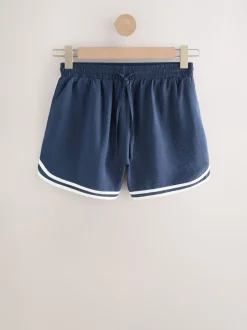 Shorts|Next Marineblauw - Sportshort met contrasterende Streep