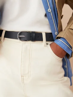 Ceintuurs|Next Marineblauw - Standaard leren riem