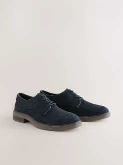 Schoenen|Next - Suedette Derby schoenen Marineblauw