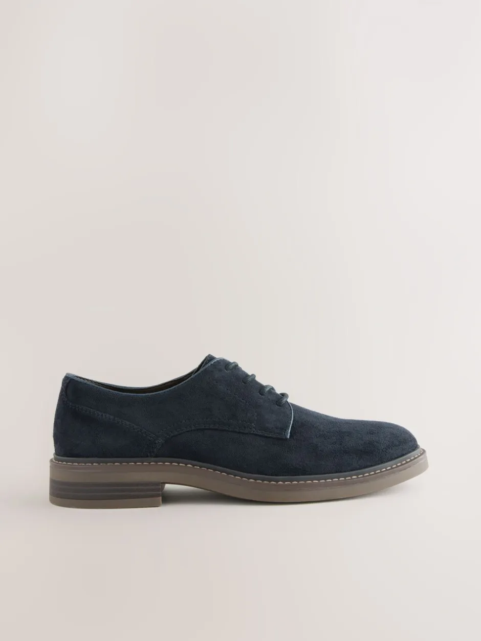 Schoenen|Next - Suedette Derby schoenen Marineblauw
