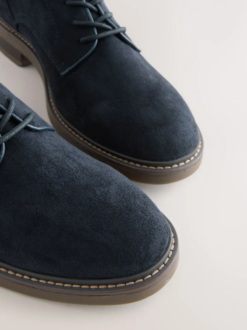 Schoenen|Next - Suedette Derby schoenen Marineblauw