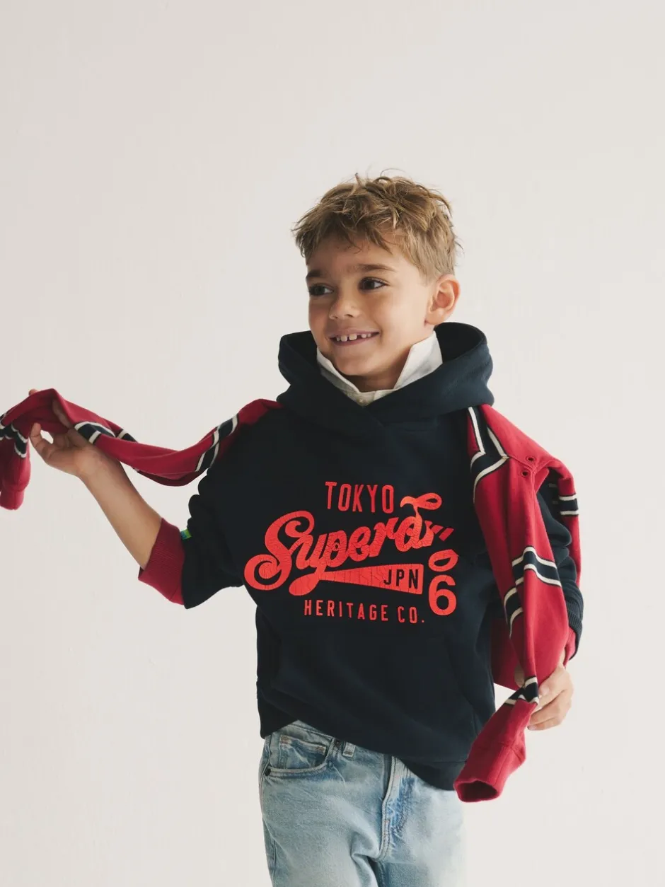 Sweaters En Hoody´S|Superdry - hoodie met logo Marineblauw