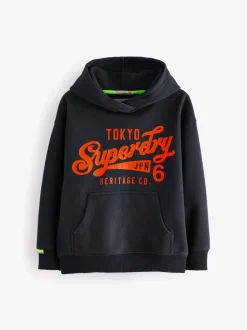Sweaters En Hoody´S|Superdry - hoodie met logo Marineblauw