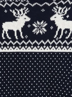 Truien En Breisels*The Little Tailor - kinderkersttrui met rendier-fairislepatroon Marineblauw