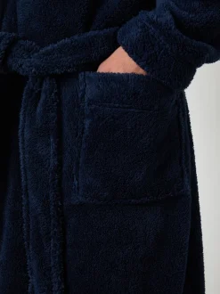 Kamerjassen En Badjassen|Threadbare - - Behaaglijke kamerjas met capuchon Marineblauw