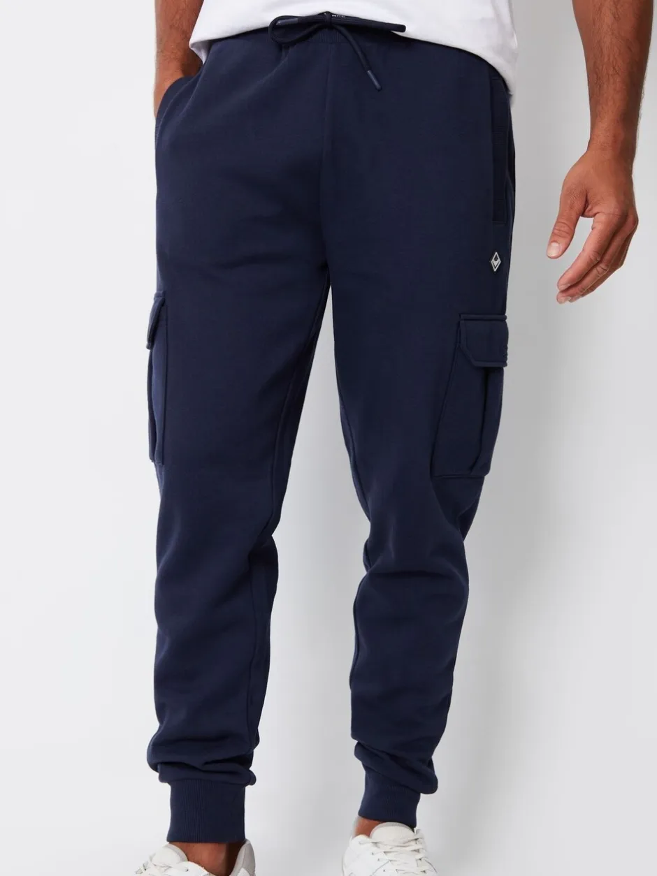 Joggingbroeken|Threadbare - joggingbroek in cargostijl Marineblauw