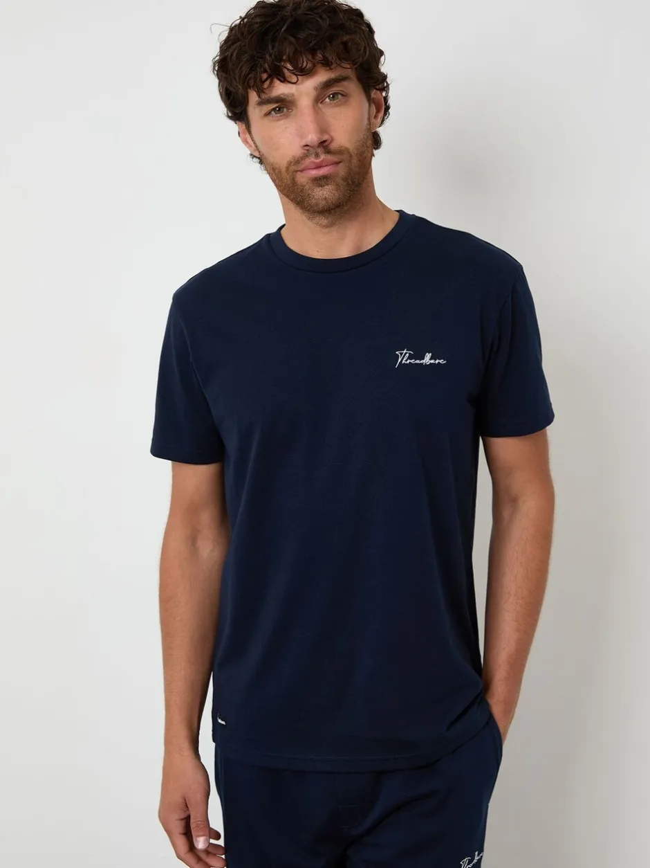 Pyjama's|Threadbare Marineblauw - pyjamaset