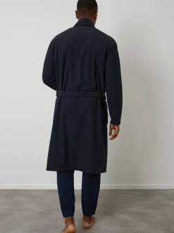 Kamerjassen En Badjassen|Threadbare - Waffle Fleece Dressing Gown Marineblauw