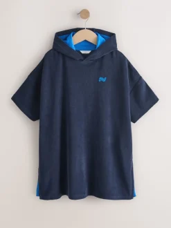 Badkleding|Next - Towelling Poncho (3-16yrs) Marineblauw