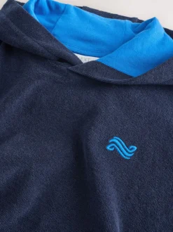 Badkleding|Next - Towelling Poncho (3-16yrs) Marineblauw