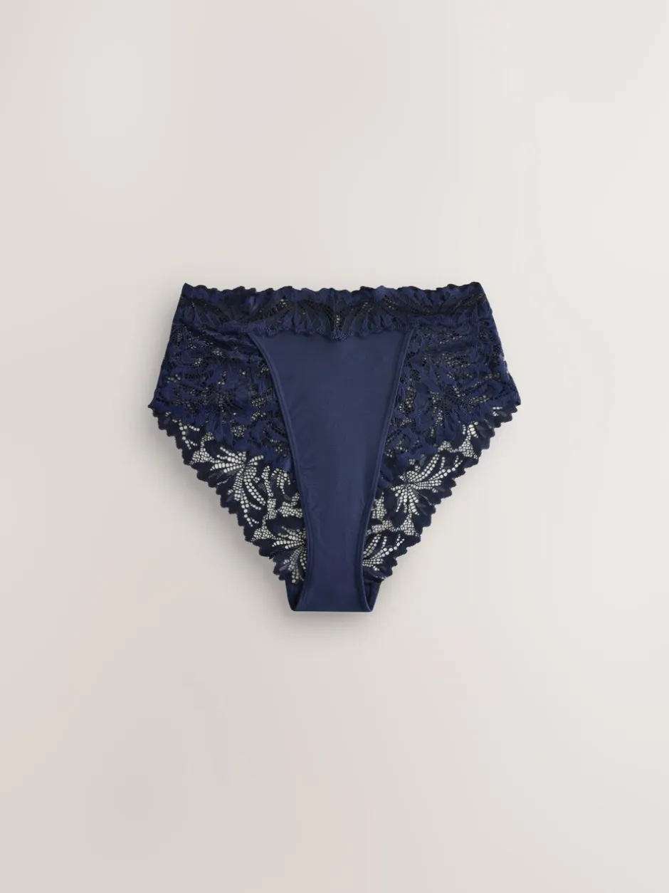 Onderbroeken|Next Marineblauw - Ultimate Comfort kanten slip verpakking van 2