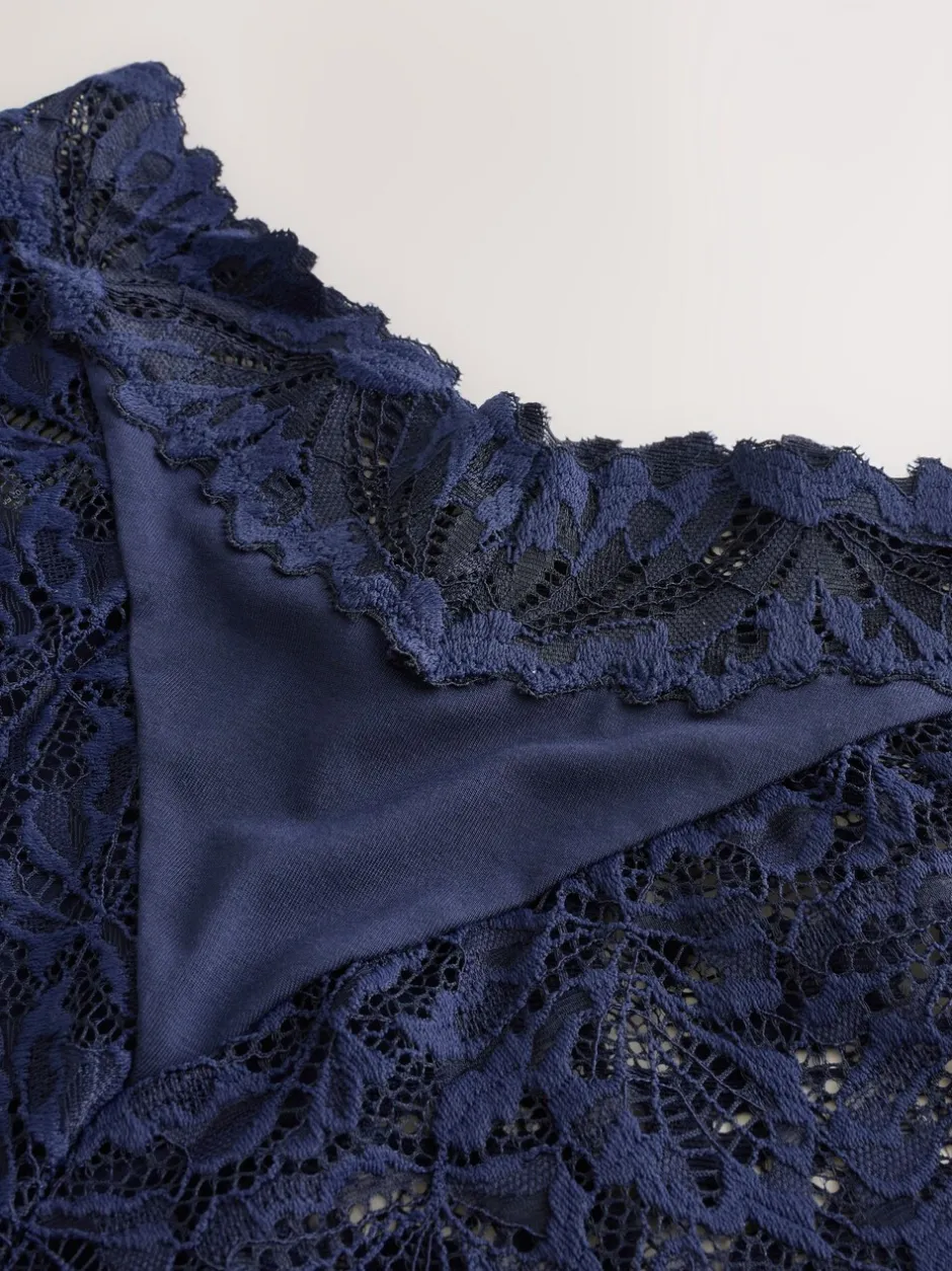 Onderbroeken|Next Marineblauw - Ultimate Comfort kanten slip verpakking van 2