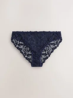 Onderbroeken*Next Marineblauw - Ultimate Comfort kanten slip verpakking van 2