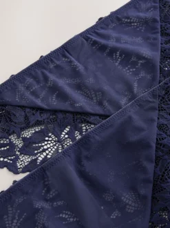 Onderbroeken*Next Marineblauw - Ultimate Comfort kanten slip verpakking van 2