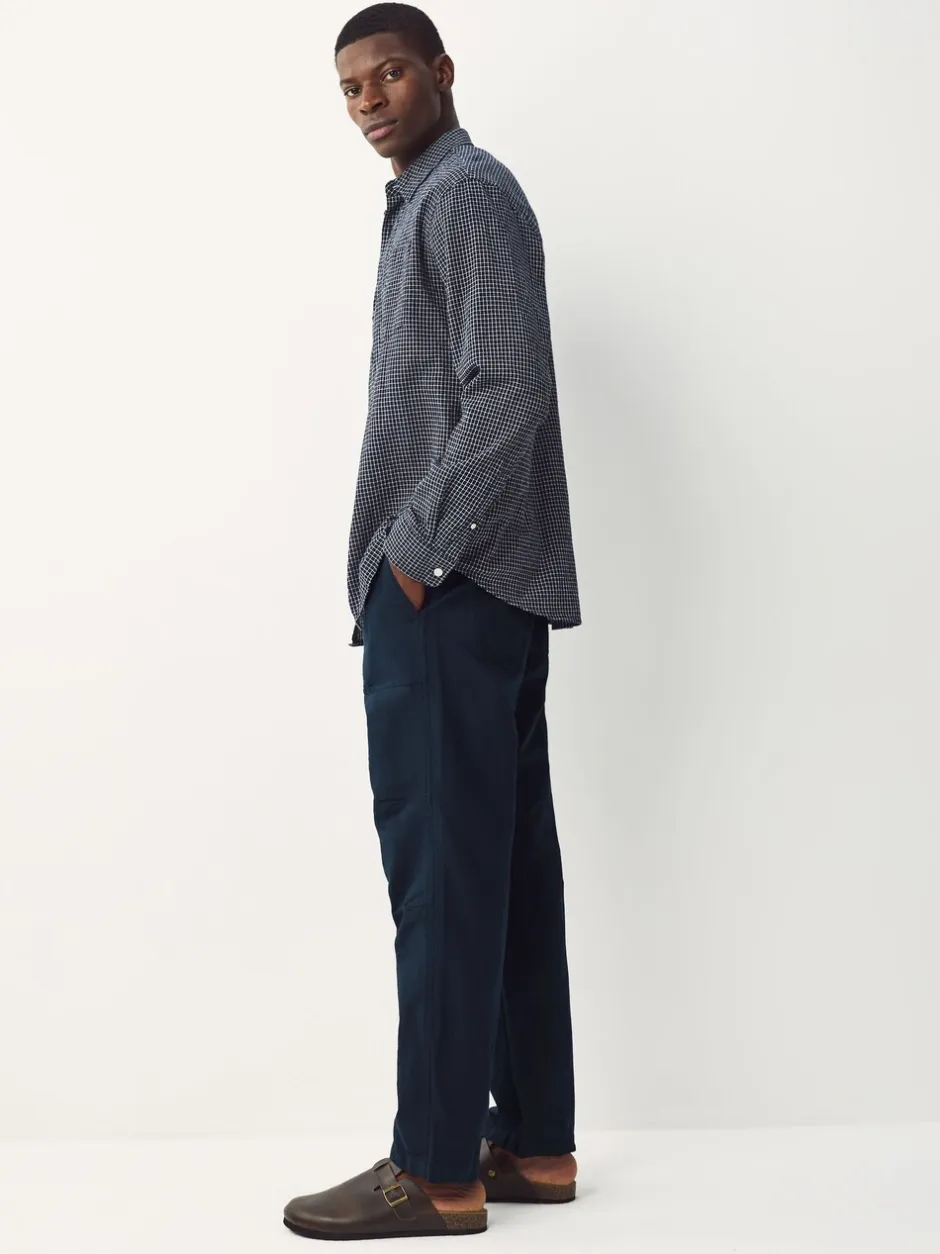 Broeken En Chino's*Next - Vermoeidheidszakken Katoen-linnen broek Marineblauw