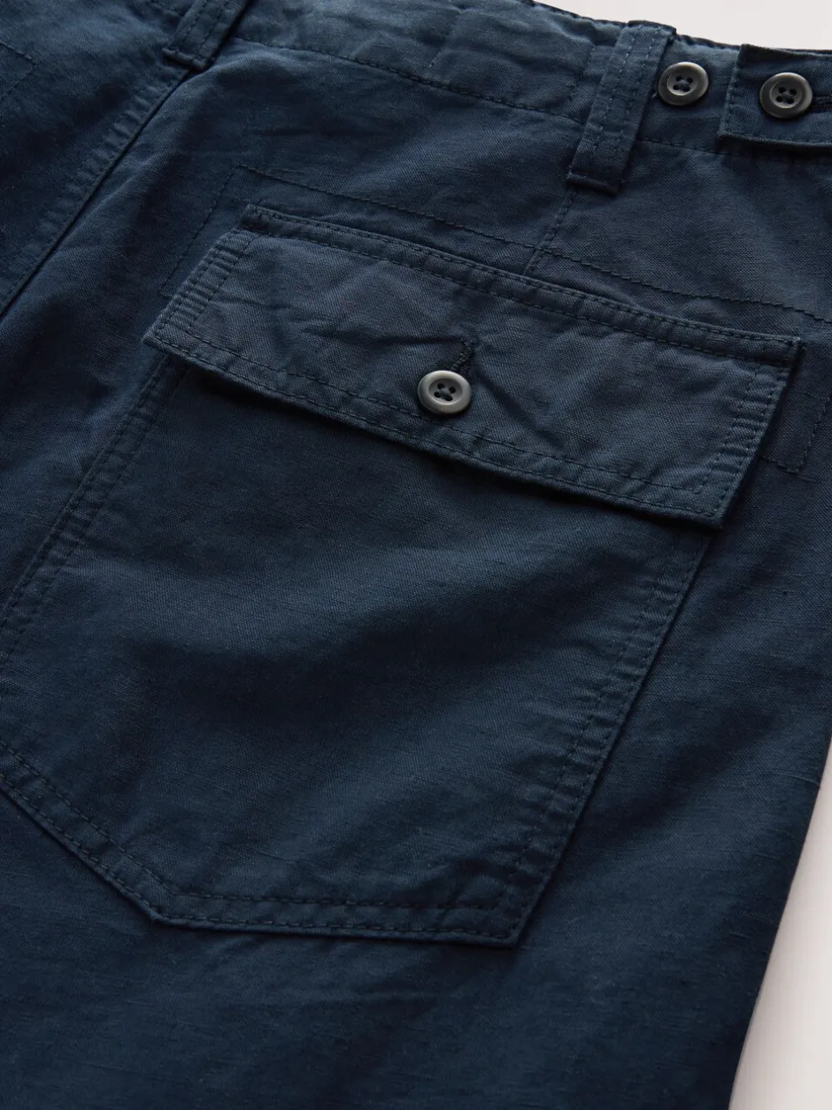 Broeken En Chino's*Next - Vermoeidheidszakken Katoen-linnen broek Marineblauw