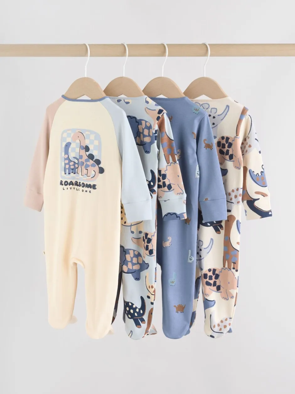 Multipacks|Babypakjes En Babypyjama's|Next - Verpakking van 4 baby pyjama's met tweewegrits (0mnd -2jr) Marineblauw