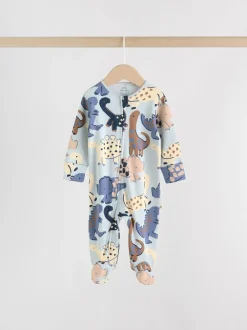 Multipacks|Babypakjes En Babypyjama's|Next - Verpakking van 4 baby pyjama's met tweewegrits (0mnd -2jr) Marineblauw