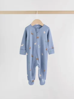 Multipacks|Babypakjes En Babypyjama's|Next - Verpakking van 4 baby pyjama's met tweewegrits (0mnd -2jr) Marineblauw