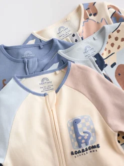 Multipacks|Babypakjes En Babypyjama's|Next - Verpakking van 4 baby pyjama's met tweewegrits (0mnd -2jr) Marineblauw