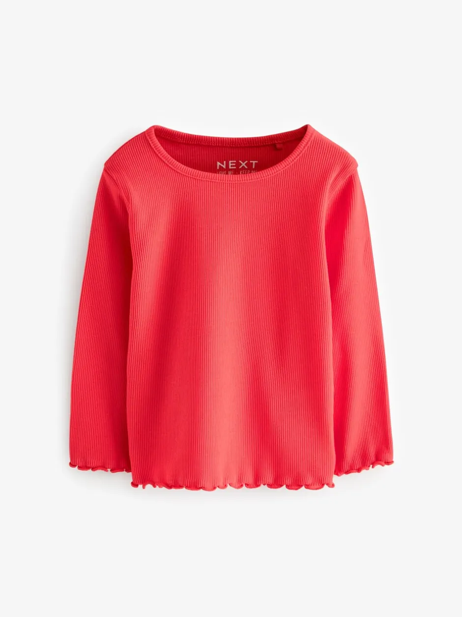 Tops|T-Shirts*Next - Verpakking van 5 geribbelde tops met lange mouwen (3mnd -7jaar) Marineblauw