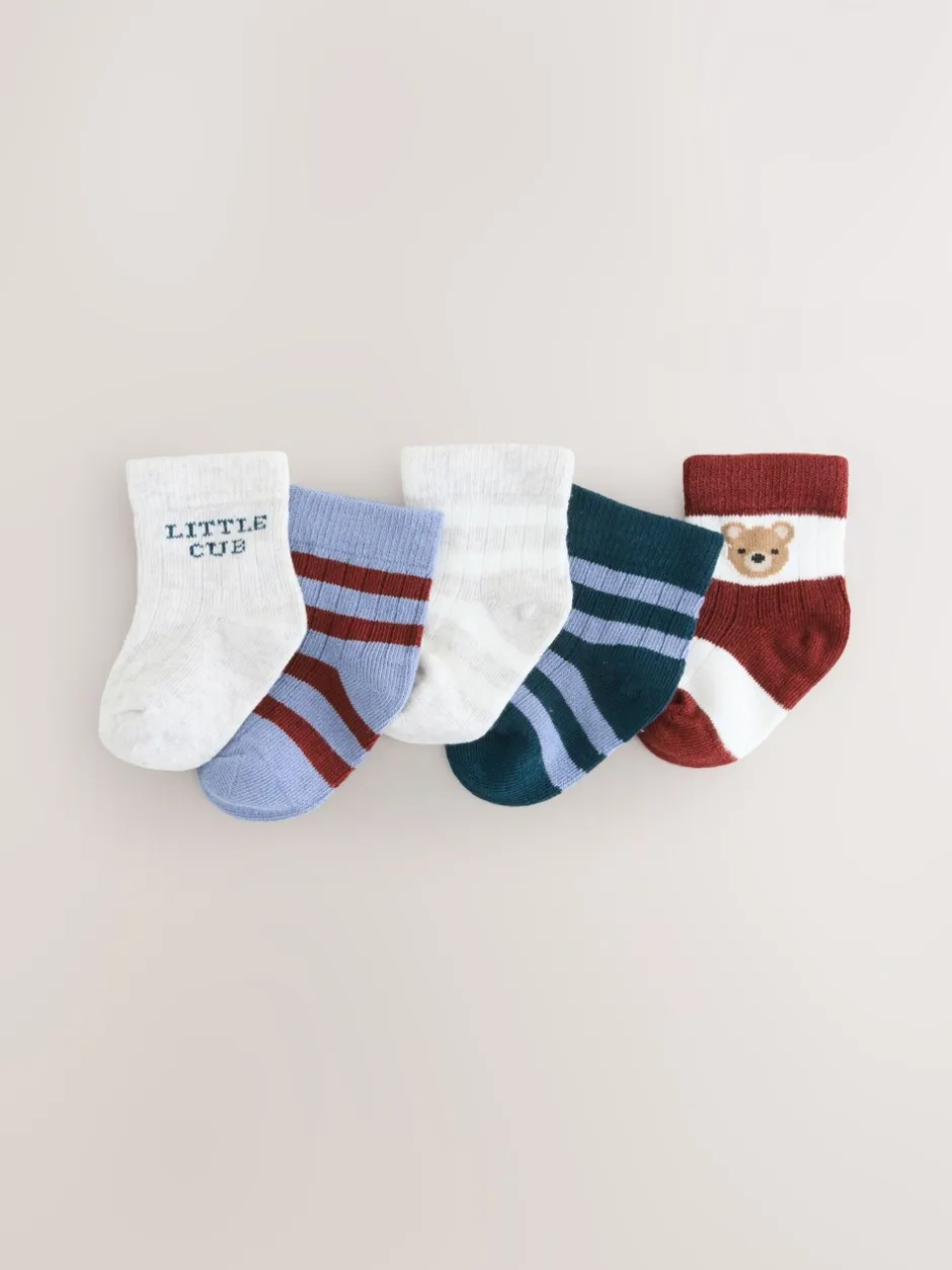Sokken En Panty's|Sokken*Next - Verpakking van 5 paar babysokken (0 mnd-2 jr) Marineblauw